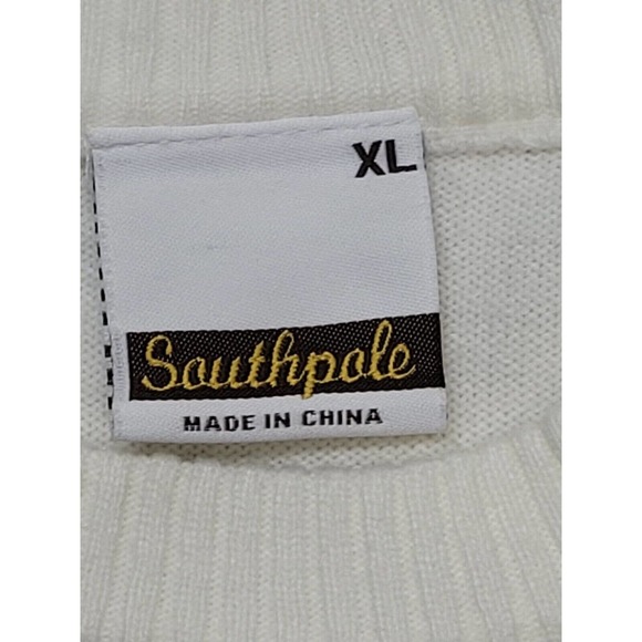 Southpole Sweater Women Extra Large Cream Y2K Style Retro - Picture 9 of 11